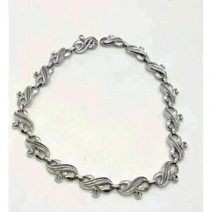 Vintage Rare Trifari Silver Necklace Choker Swirled Segmented Pat Pend